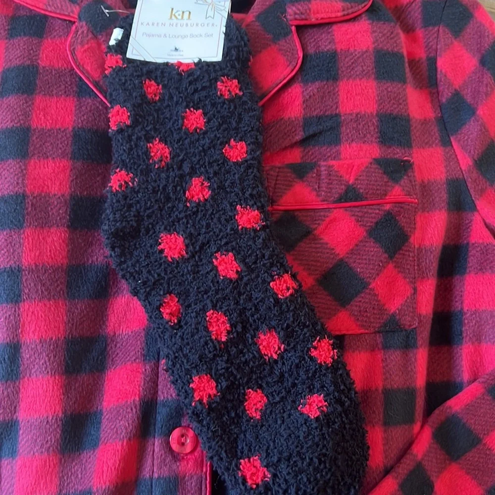 Karen Neuburger New Buffalo Plaid Pjajama Set Medium